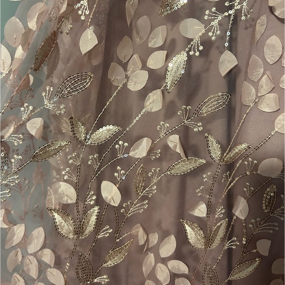 Lavender Sequin Petal-Skirt Gown - Picture 4 of 11